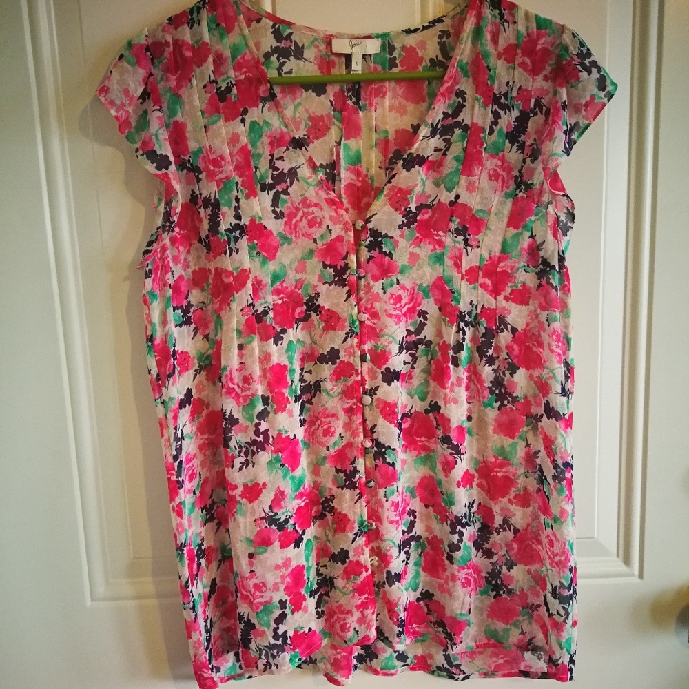 Joie Leala Chiffon Floral Top size Small